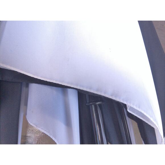 Vintage Knight McQuay Norris Large Black And White Golf Umbrella READ - Picture 9 of 10